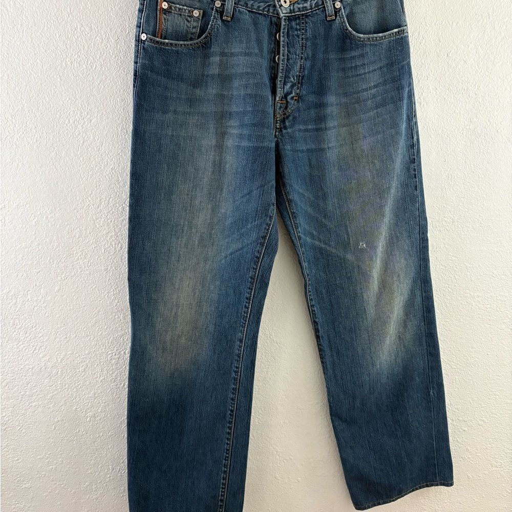 Hugo Boss comfort fit button fly blue jeans size 34x32